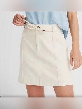 Madewell Cream Mini Skirt with Rope Waist size 4 nwot